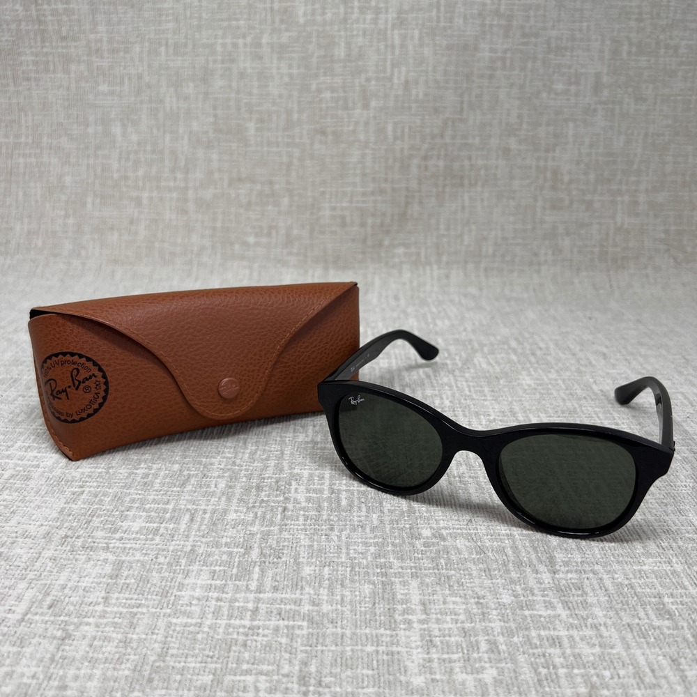 Ray-Ban RB4203 601 51 [] 20 3N Sunglasses Black Green Made in Italy Unisex +Case